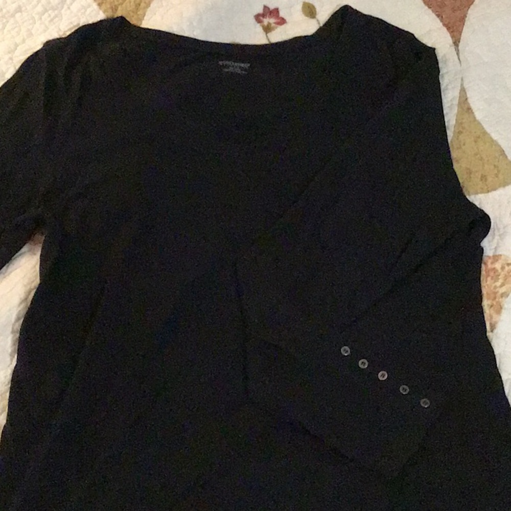 Maternity shirt, long sleeve, black